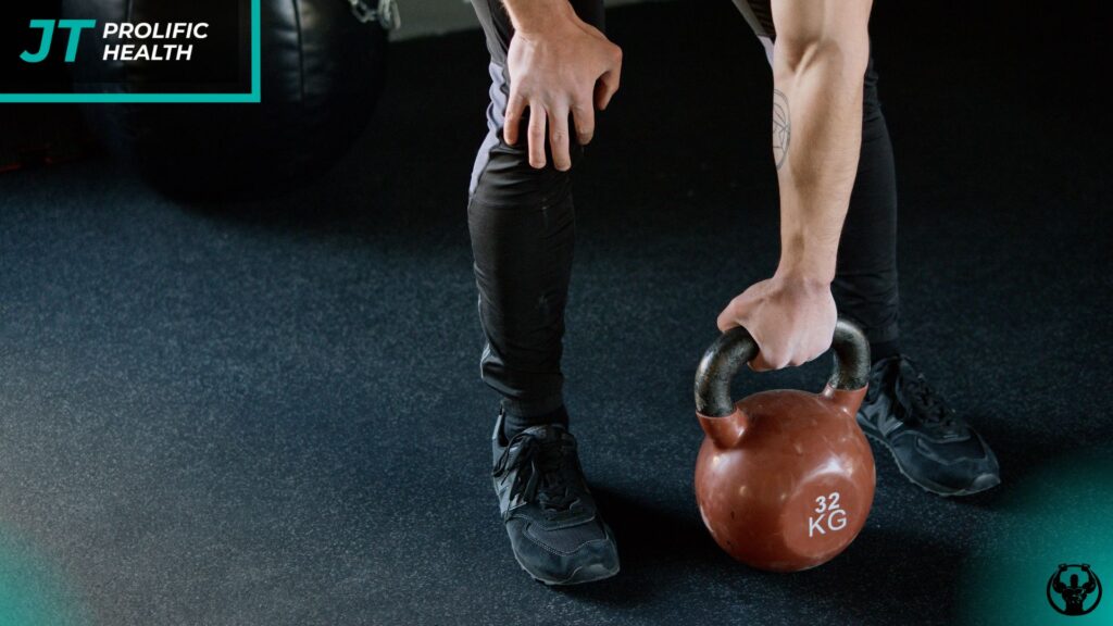 Prolific Health personal training guide: woman doing strength exercise, fitness expert.