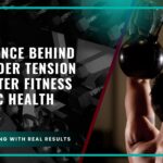 Image featuring a kettlebell being lifted, with text overlay reading "Science Behind Time Under Tension for Better Fitness Prolific Health," emphasizing fitness and active recovery techniques.